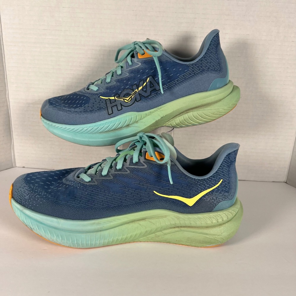 Hoka Mach 6 Running Shoes Mens 8.5 Dusk Teal‎ Glass Blue Green 1147790 DDW